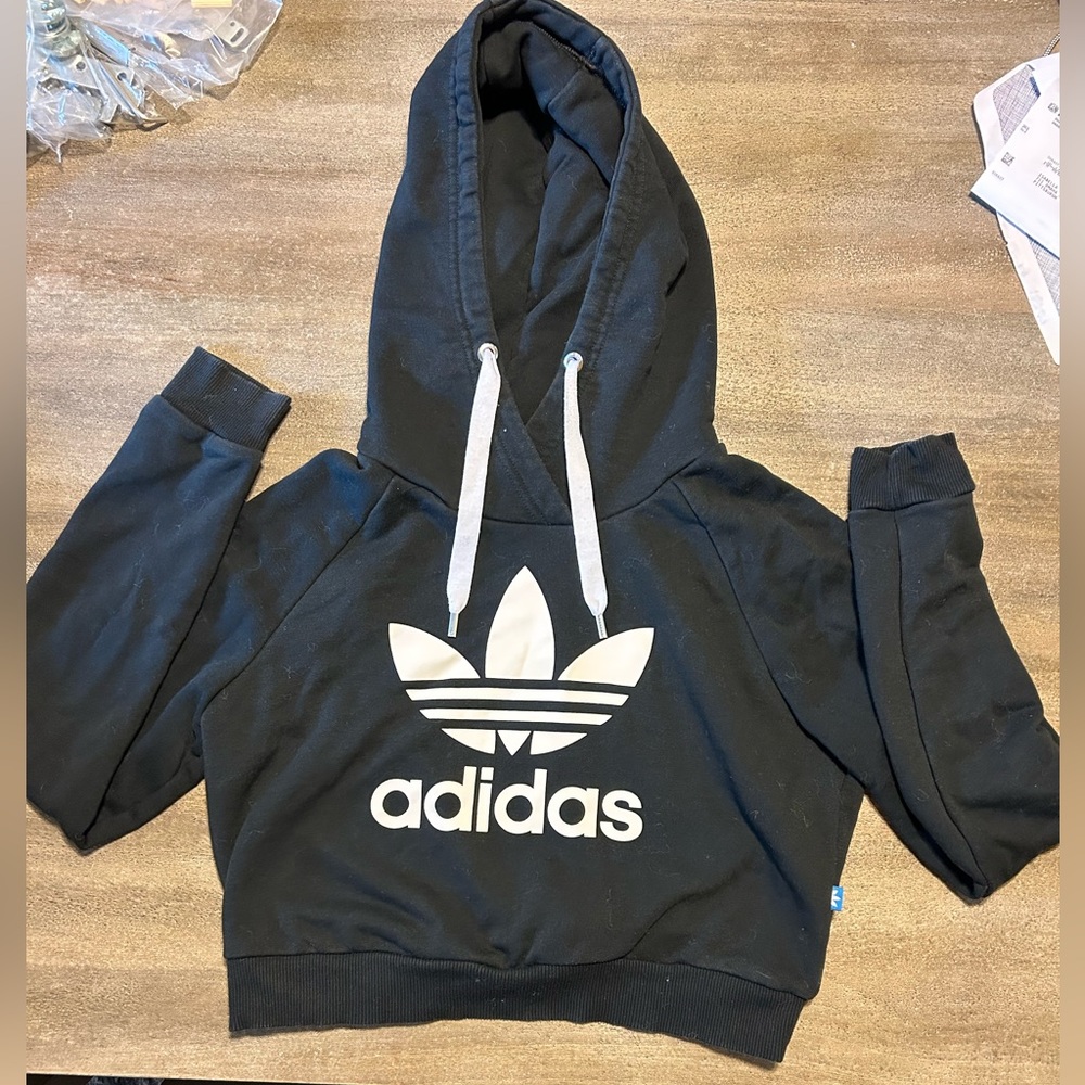 Adidas crop top hoodie